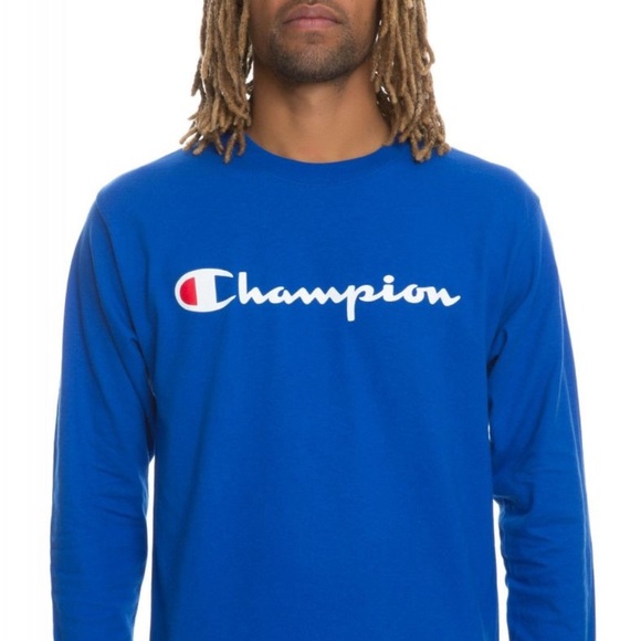 Champion Patriotic Script Long Sleeve Tee - Picture 1 of 4
